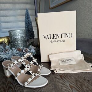 Valentino Garavani Cream Studded Heels